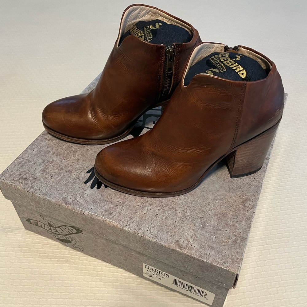 Freebird by Steven Darius Cognac Booties